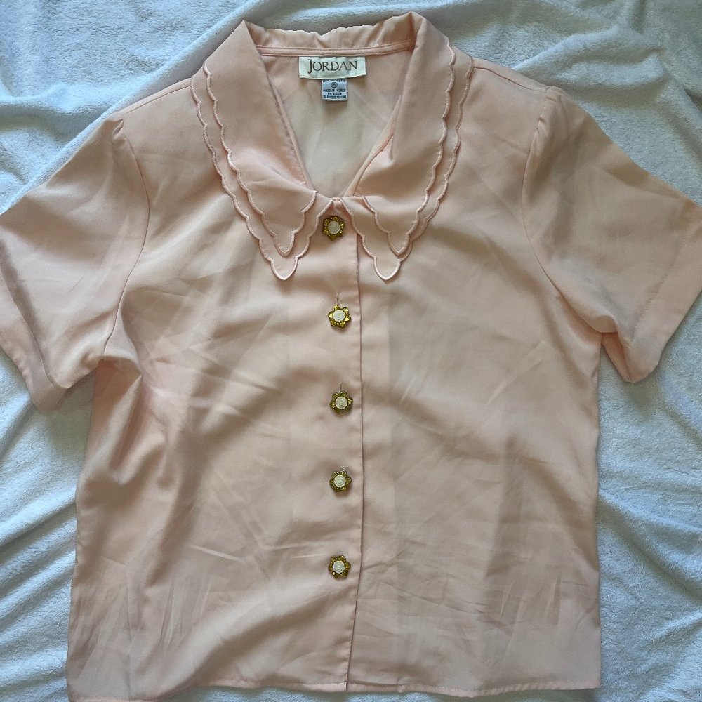 Retro Glam: Add a Pop of Playfulness with this Rare Vintage 80's Blouse!